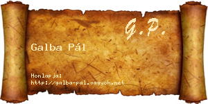 Galba Pál névjegykártya